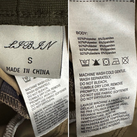 Libin green camo cargo joggers lightweight pants S - Picture 10 of 11